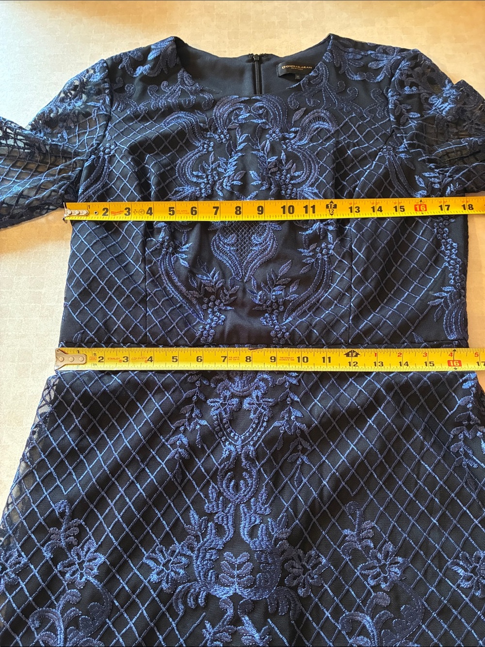 Donna Karan New York Black/Blue Lace Dress 12 - Picture 12 of 13